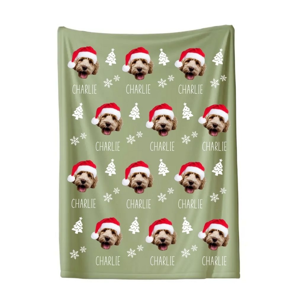 Christmas Pet Photo Blanket