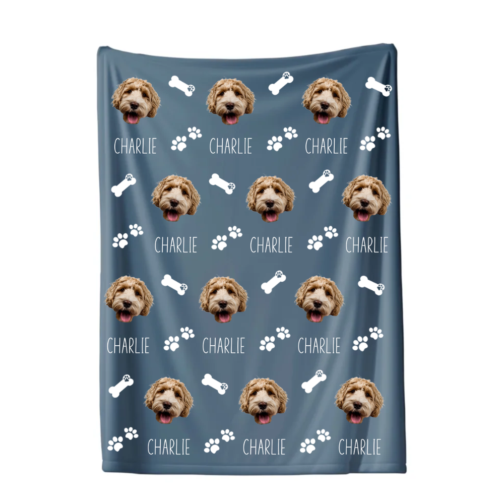 Paws & Bones Pet Photo Blanket