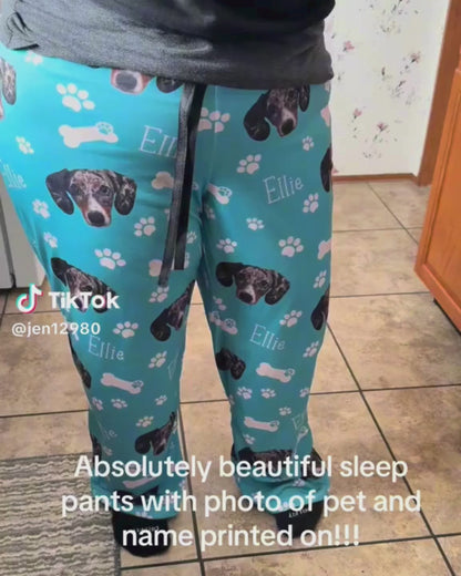 Custom Pet Photo Pajama Pants – Made With Your Photo!