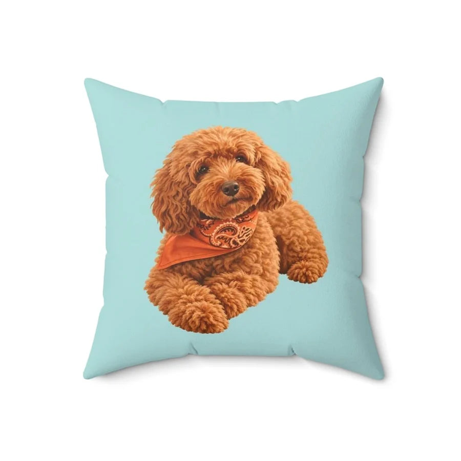 Piper's finished custom pet photo pillow